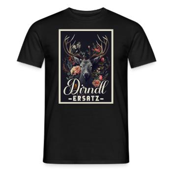 Dirndl Ersatz Dirndl Trachten Kostüm Dirndl Ersatz - Männer T-Shirt - Schwarz - Vorne - AI Model Male 178 light (178cm)