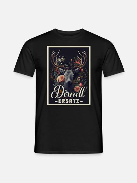 Dirndl Ersatz Dirndl Trachten Kostüm Dirndl Ersatz - Männer T-Shirt - Schwarz