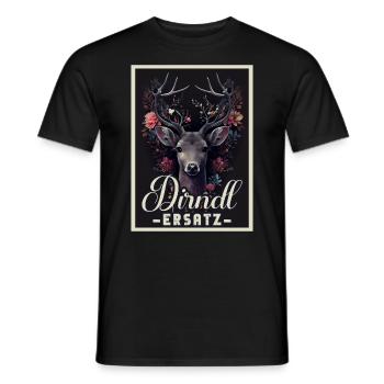 Dirndl Ersatz Dirndl Trachten Kostüm Dirndl Ersatz - Männer T-Shirt - Schwarz - Vorne - AI Model Male 178 light (178cm)