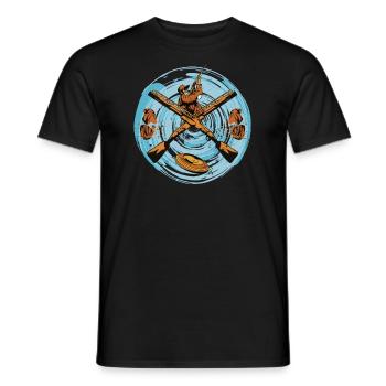 Tir à la cible Pigeons d’argile Tir au pigeon d’argile - T-shirt homme - noir - Devant - AI Model Male 178 light (178cm)