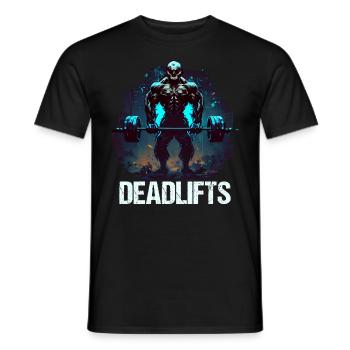 Deadlifts Gym Fitness Fun Workout - Men's T-Shirt - black - Front - AI Model Male 178 light (178cm)