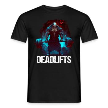 Deadlifts Gym Fitness Fun Workout - Men's T-Shirt - black - Front - AI Model Male 178 light (178cm)