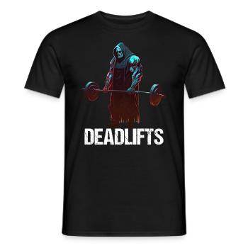 Deadlifts Gym Fitness Fun Workout - Men's T-Shirt - black - Front - AI Model Male 178 light (178cm)