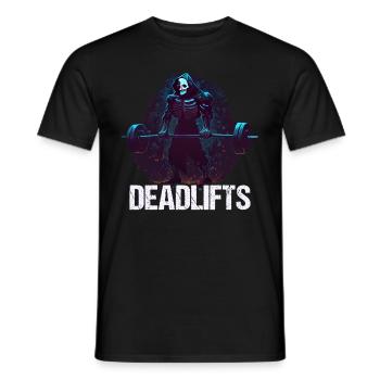 Deadlifts Gym Fitness Fun Workout - Men's T-Shirt - black - Front - AI Model Male 178 light (178cm)