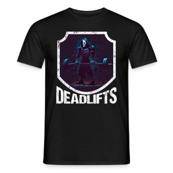 Deadlifts Gym Fitness Fun Workout - Men's T-Shirt - black - Front - AI Model Male 178 light (178cm)