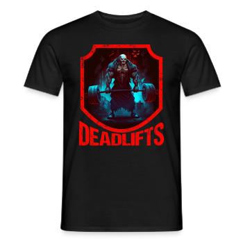 Deadlifts Gym Fitness Fun Workout - Men's T-Shirt - black - Front - AI Model Male 178 light (178cm)