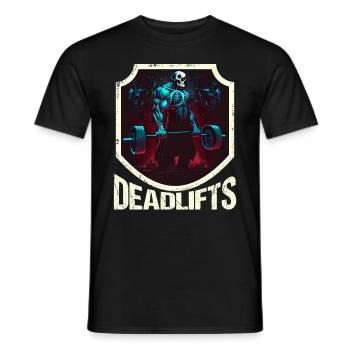 Deadlifts Gym Fitness Fun Workout - Men's T-Shirt - black - Front - AI Model Male 178 light (178cm)