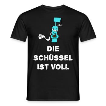 Toilette Klo WC Kacken Schüssel voll - Männer T-Shirt - Schwarz - Vorne - AI Model Male 178 light (178cm)