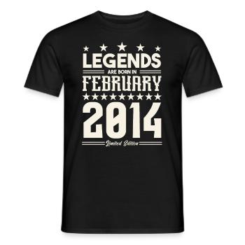 Gift Legend February 2014. Gift February 2014. - Men's T-Shirt - black - Front - AI Model Male 178 light (178cm)