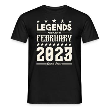 Gift Legend February 2023. Gift February 2023. - Men's T-Shirt - black - Front - AI Model Male 178 light (178cm)