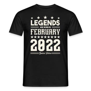 Cadeau Légende Février 2022. cadeau février 2022. - T-shirt homme - noir - Devant - AI Model Male 178 light (178cm)