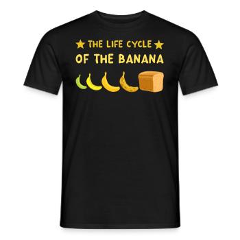 Bananenbrot - The Life Cycle Of The Banana - Männer T-Shirt - Schwarz - Vorne - AI Model Male 178 light (178cm)