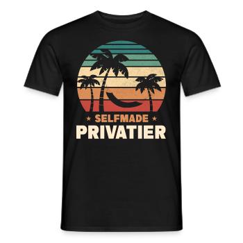 Selfmade Privatier - Männer T-Shirt - Schwarz - Vorne - AI Model Male 178 light (178cm)
