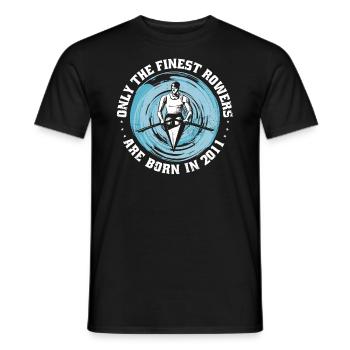 Canoë aviron Canoéistes Rameurs millésime 2011 - T-shirt homme - noir - Devant - AI Model Male 178 light (178cm)
