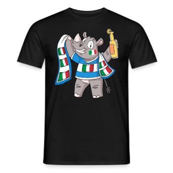 Rhino Fan Italie - T-shirt homme - noir - Devant - AI Model Male 178 light (178cm)