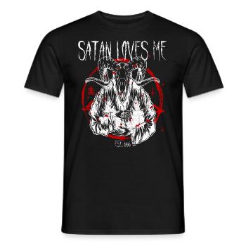 Satanist Baphomet Satanism - Men's T-Shirt - black - Front - AI Model Male 178 light (178cm)