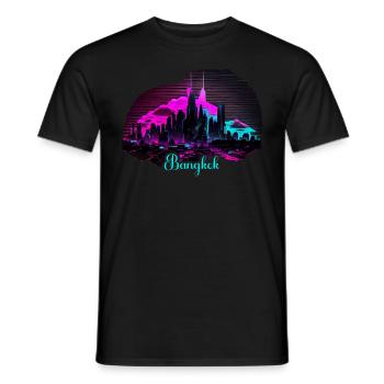 Bangkok Thaïlande Thaïlande Voyage Bangkok Tenue. - T-shirt homme - noir - Devant - AI Model Male 178 light (178cm)