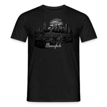 Bangkok Thaïlande Thaïlande Voyage Bangkok Tenue. - T-shirt homme - noir - Devant - AI Model Male 178 light (178cm)