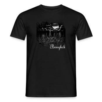 Bangkok Thaïlande Thaïlande Voyage Bangkok Tenue. - T-shirt homme - noir - Devant - AI Model Male 178 light (178cm)