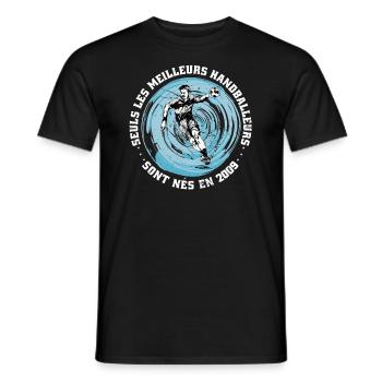 Französischer Handballer Jahrgang 2009 Geburtstag - Männer T-Shirt - Schwarz - Vorne - AI Model Male 178 light (178cm)