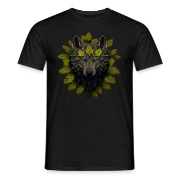 Wölfe Silhouette Naturschutz Tierschutz Wolf - Männer T-Shirt - Schwarz - Vorne - AI Model Male 178 light (178cm)