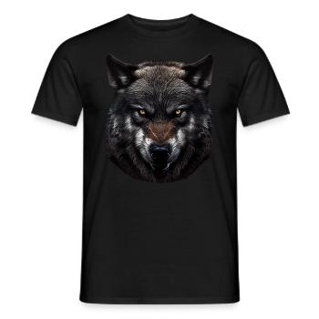 Wölfe Silhouette Naturschutz Tierschutz Wolf - Männer T-Shirt - Schwarz - Vorne - AI Model Male 178 light (178cm)