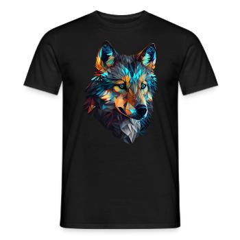 Wölfe Silhouette Naturschutz Tierschutz Wolf - Männer T-Shirt - Schwarz - Vorne - AI Model Male 178 light (178cm)