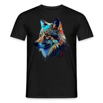 Wölfe Silhouette Naturschutz Tierschutz Wolf - Männer T-Shirt - Schwarz - Vorne - AI Model Male 178 light (178cm)