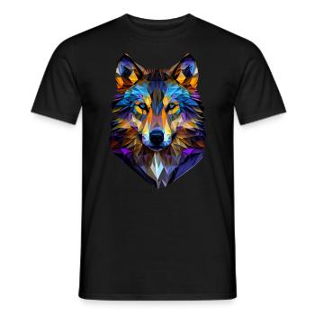 Wölfe Silhouette Naturschutz Tierschutz Wolf - Männer T-Shirt - Schwarz - Vorne - AI Model Male 178 light (178cm)