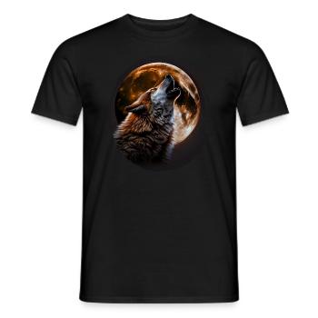 Loups Silhouette Conservation de la nature Bien-être animal Loup - T-shirt homme - noir - Devant - AI Model Male 178 light (178cm)