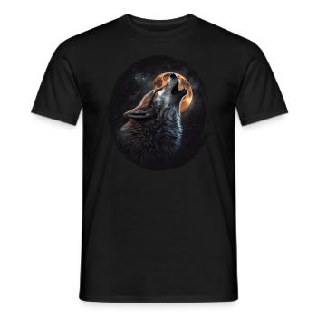 Wölfe Silhouette Naturschutz Tierschutz Wolf - Männer T-Shirt - Schwarz - Vorne - AI Model Male 178 light (178cm)