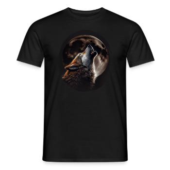 Loups Silhouette Conservation de la nature Bien-être animal Loup - T-shirt homme - noir - Devant - AI Model Male 178 light (178cm)