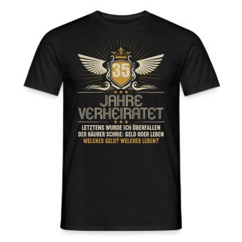 35 Jahre verheiratet zynisch 35.Hochzeitstag - Männer T-Shirt - Schwarz - Vorne - AI Model Male 178 light (178cm)