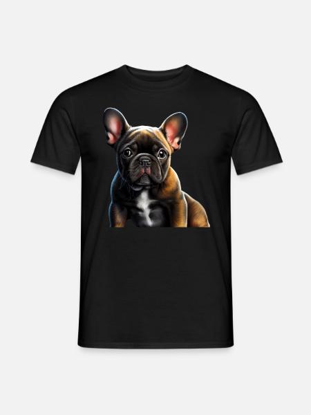 Français Bulldog Frenchie Französische Bulldogge - T-shirt homme - noir