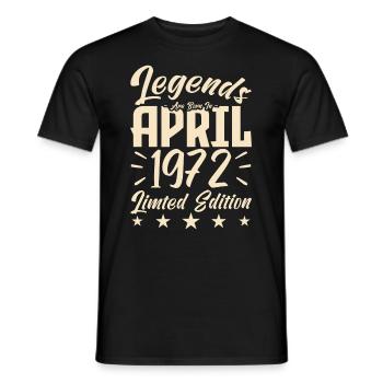 Geboren 1972 Geburtstagsgeschenk 1972 - Männer T-Shirt - Schwarz - Vorne - AI Model Male 178 light (178cm)