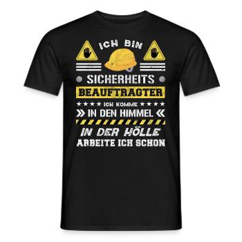 Safety Manager Sicherheitsbeauftragter - Männer T-Shirt - Schwarz - Vorne - AI Model Male 178 light (178cm)