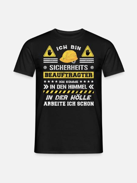 Safety Manager Sicherheitsbeauftragter - Männer T-Shirt - Schwarz