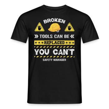 Safety Manager Sicherheitsbeauftragter - Männer T-Shirt - Schwarz - Vorne - AI Model Male 178 light (178cm)