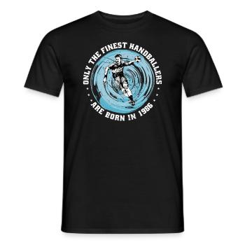 Handball player Handball player born 1986 - Men's T-Shirt - black - Front - AI Model Male 178 light (178cm)