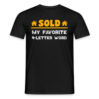 Sold Immobilienkauffrau Immobilienkaufmann - Männer T-Shirt - Schwarz - Vorne - AI Model Male 178 light (178cm)
