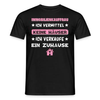 Spruch Immobilienkauffrau Immobilien Maklerin - Männer T-Shirt - Schwarz - Vorne - AI Model Male 178 light (178cm)