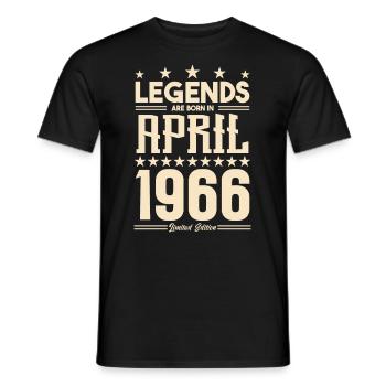 Geschenk Legende April 1966 Geschenk April 1966. April - Männer T-Shirt - Schwarz - Vorne - AI Model Male 178 light (178cm)