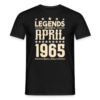 Gift Legend April 1965 gift April 1965. April - Men's T-Shirt - black - Front - AI Model Male 178 light (178cm)