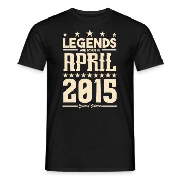 Geschenk Legende April 2015 Geschenk April 2015. April - Männer T-Shirt - Schwarz - Vorne - AI Model Male 178 light (178cm)