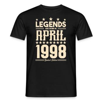 Gift Legend April 1998 gift April 1998. April - Men's T-Shirt - black - Front - AI Model Male 178 light (178cm)