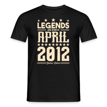 Gift Legend April 2012 gift April 2012. April - Men's T-Shirt - black - Front - AI Model Male 178 light (178cm)