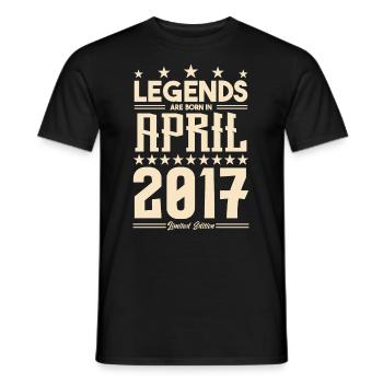 Gift Legend April 2017 gift April 2017. April - Men's T-Shirt - black - Front - AI Model Male 178 light (178cm)