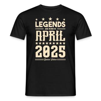 Gift Legend April 2025 gift April 2025. April - Men's T-Shirt - black - Front - AI Model Male 178 light (178cm)