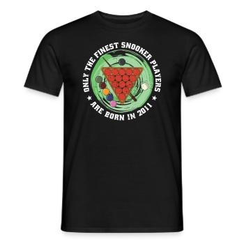 Joueur de snooker Snooker né 2011 anniversaire - T-shirt homme - noir - Devant - AI Model Male 178 light (178cm)