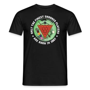 Joueur de snooker Snooker né en 2007 anniversaire - T-shirt homme - noir - Devant - AI Model Male 178 light (178cm)
